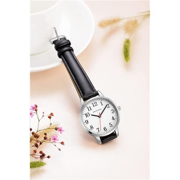 Women's Watch Elegant Watch for Women Leather Band Ladies Watch Waterproof - Picture 3 of 6